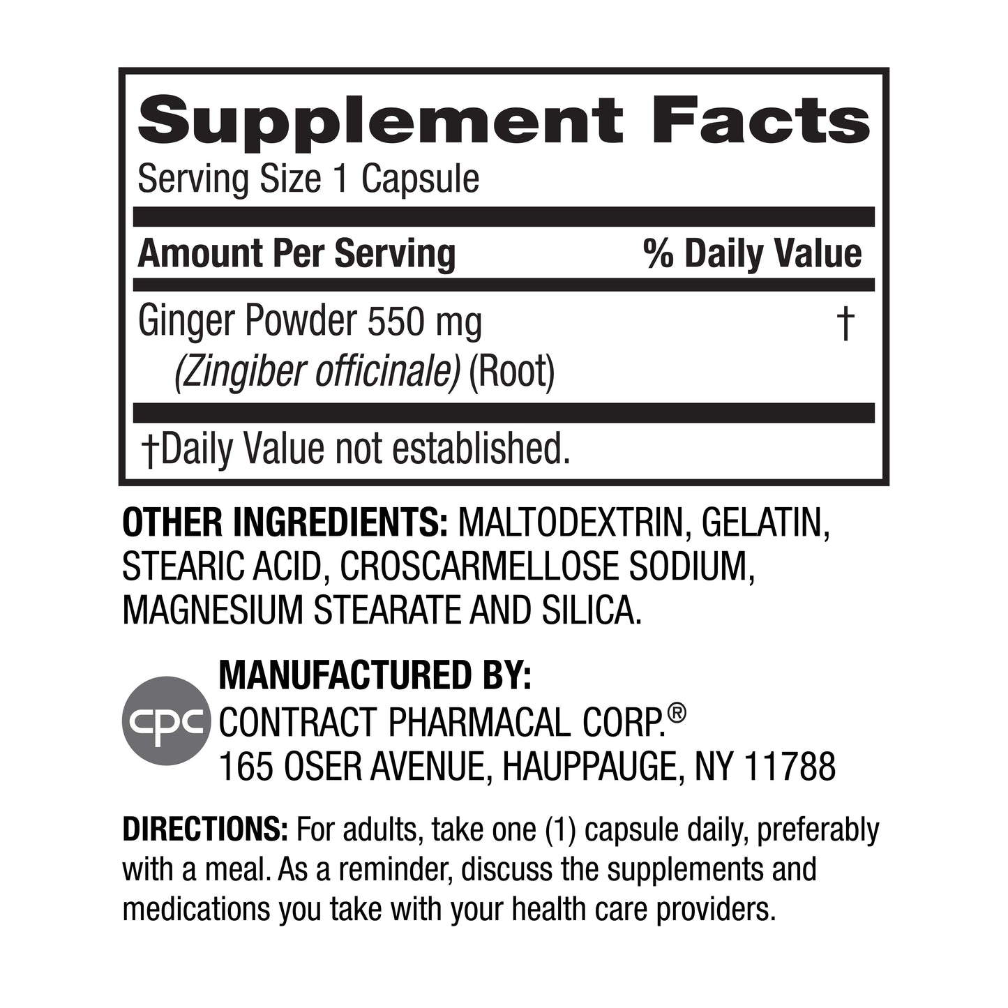 Ginger Root 550 mg