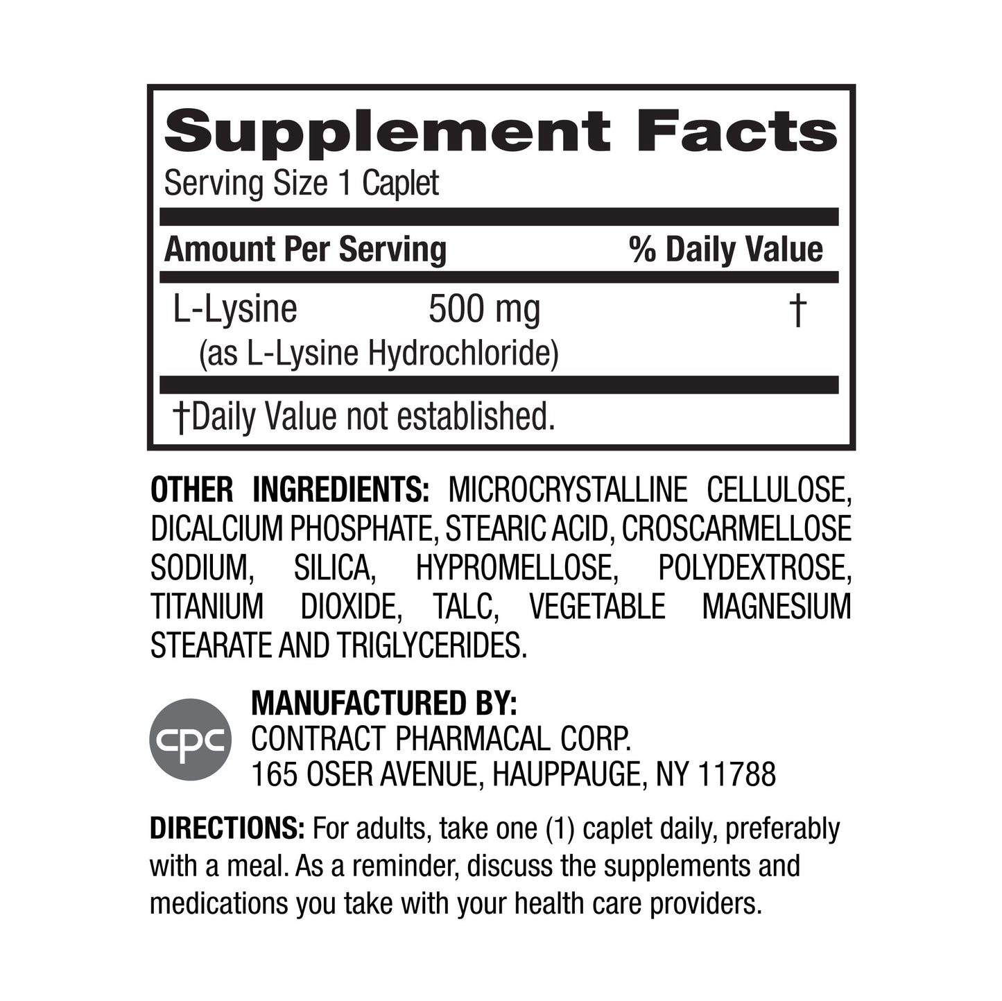 L-Lysine 500 mg