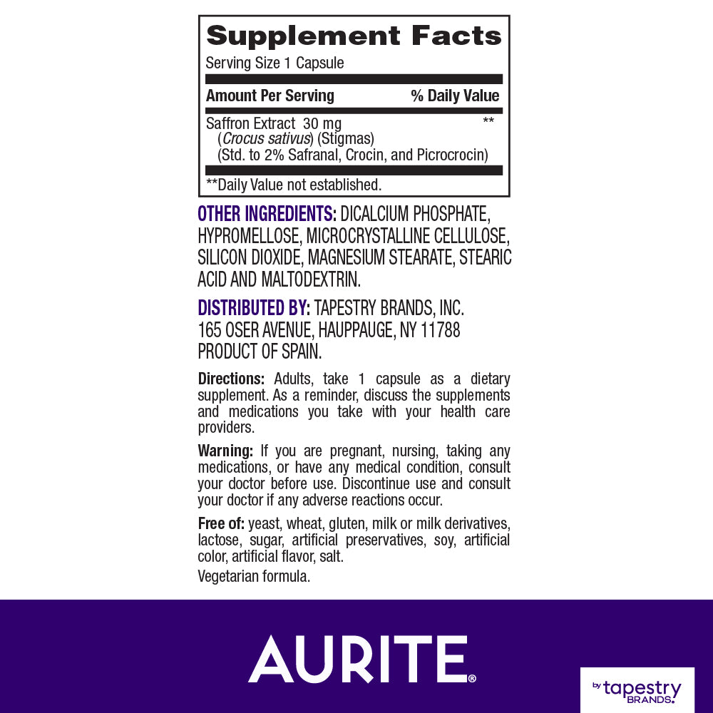 Aurite Saffron Supplement